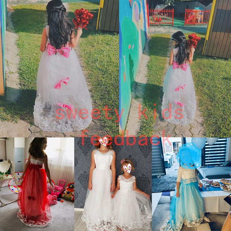 Girls Dress Long Bridesmaid Kids Dresses