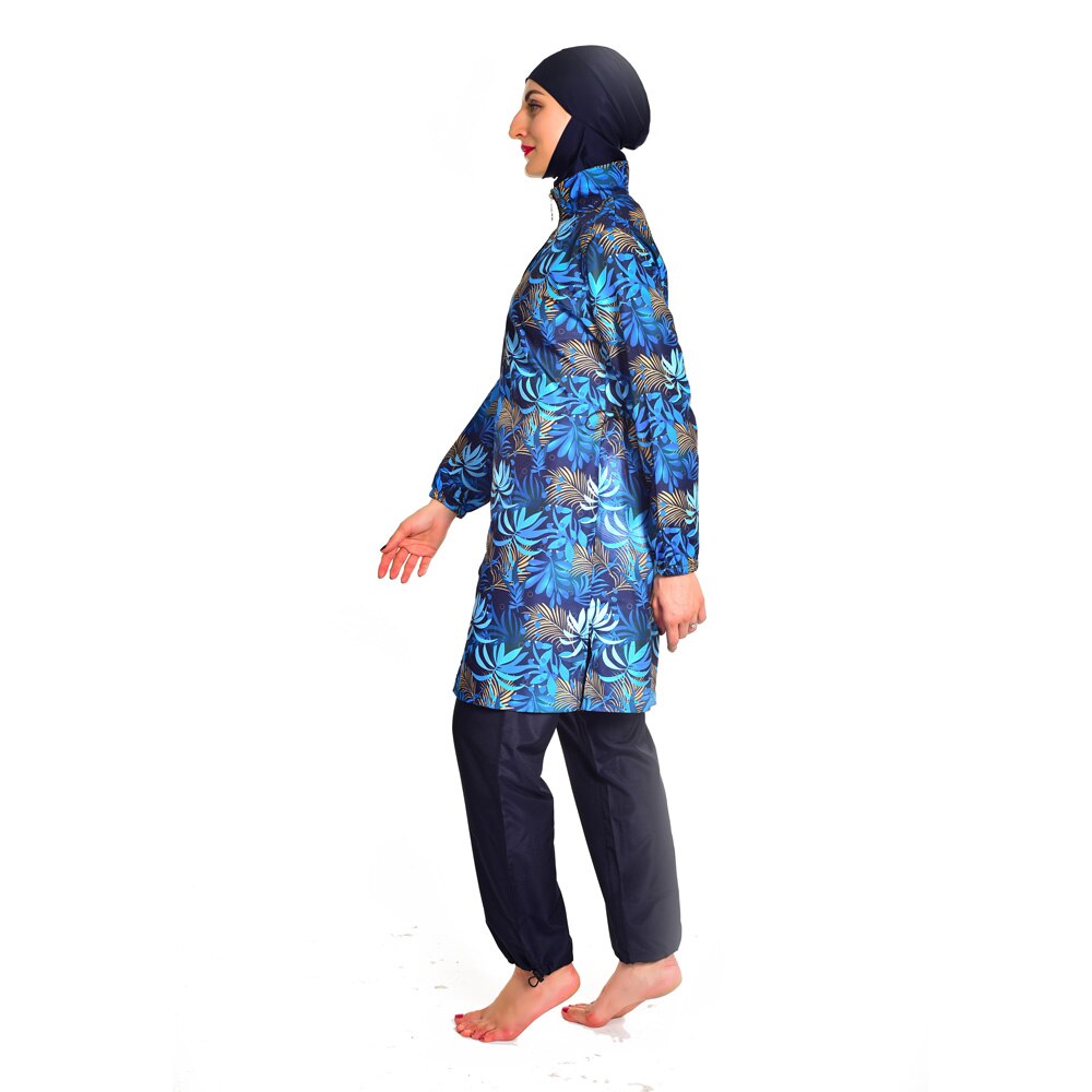 Women Plus Size Burkinis Modest Clothing Islamic Muslim Swimsuit Long Muslimah Hijab Full Cover Swimwears Separated