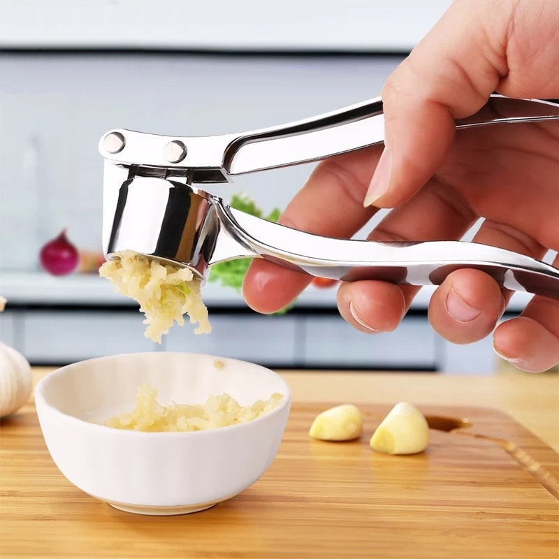 Kitchen Accessories Garlic Press Crusher Vegetables Squeezer Masher Handheld Ginger Mincer Tools Kitchen Gadgets Utensils Goods