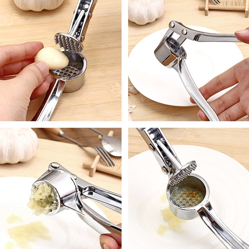 Kitchen Accessories Garlic Press Crusher Vegetables Squeezer Masher Handheld Ginger Mincer Tools Kitchen Gadgets Utensils Goods