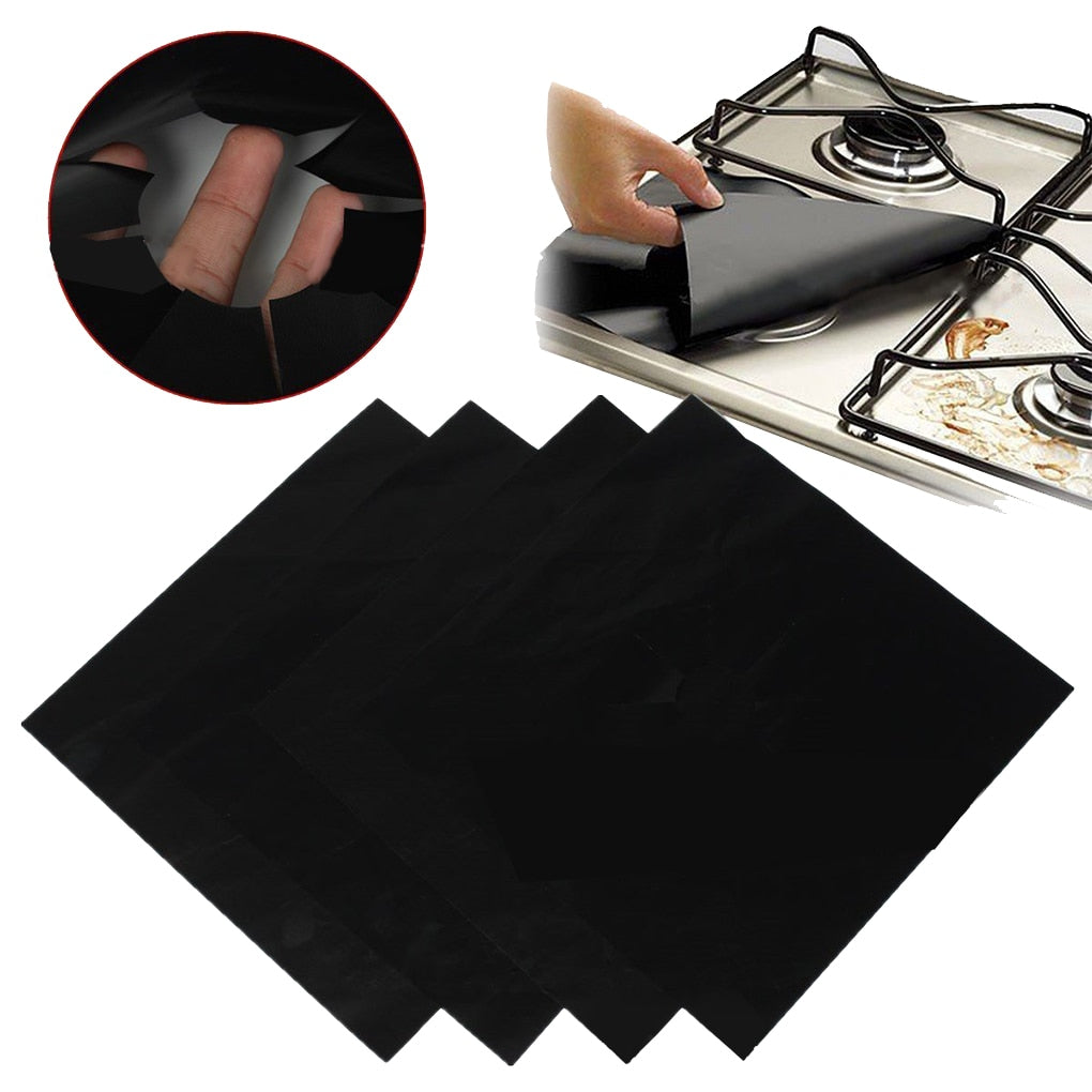 Gas Stove Protector Cooker Cover Liner Clean Mat Pad Non-stick Reusable Kitchen Gas Stove Stovetop Protector Kitchen Accessories