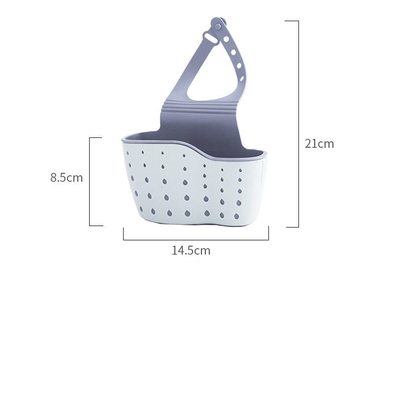 1Pcs Kitchen Accessories Utensils Organizer Adjustable Snap Sink Soap Sponge Holder Kitchen Hanging Drain Basket Kitchen Gadgets