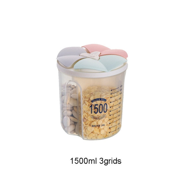 Sealed Storage Box Crisper Grains Food Storage Tank Household Kitchen Food Containers for Dry Cereals Measure Cups Kitchen Tool