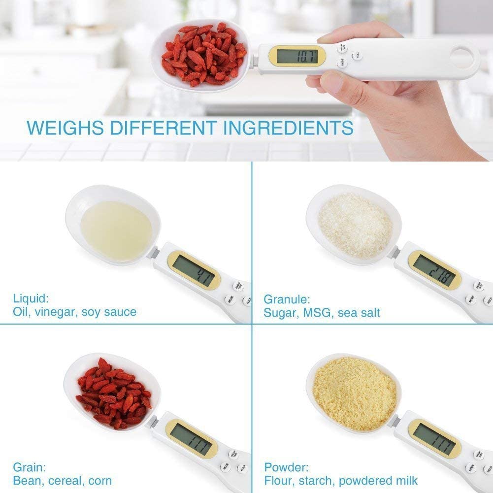 LCD Digital Kitchen Scale Electronic Cooking Food Weight Measuring Spoon 500g 0.1g Coffee Tea Sugar Spoon Scale Kitchen Tool