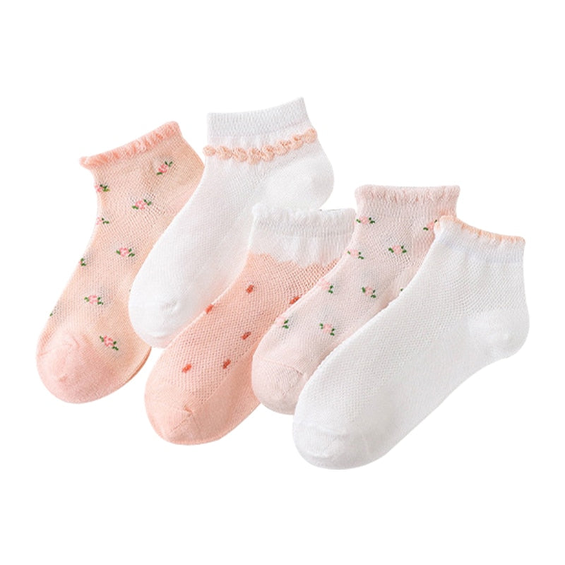 5 Pairs/Lot Children Cotton Socks Boy Girl