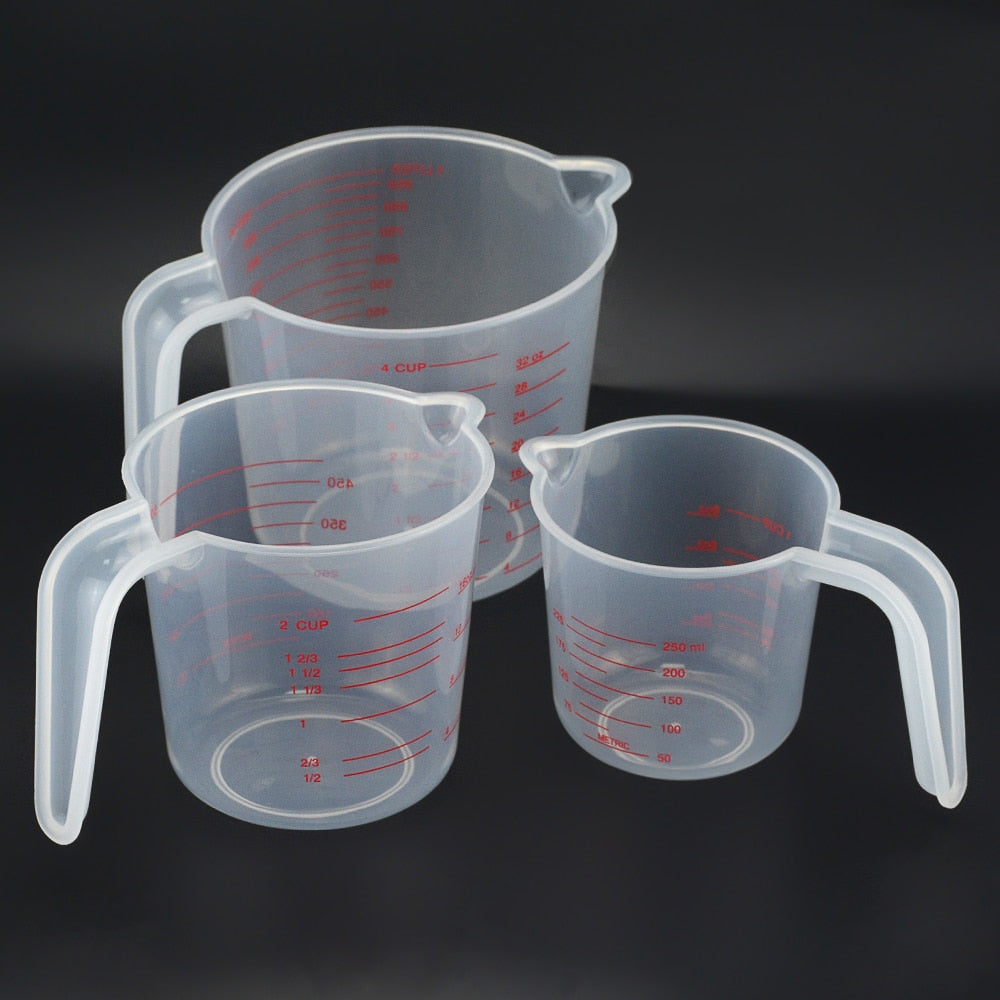 250/500/1000ML Plastic Measuring Cup Jug Pour Spout Surface Kitchen Tool Supplies Quality cup with graduated quality Kitchen