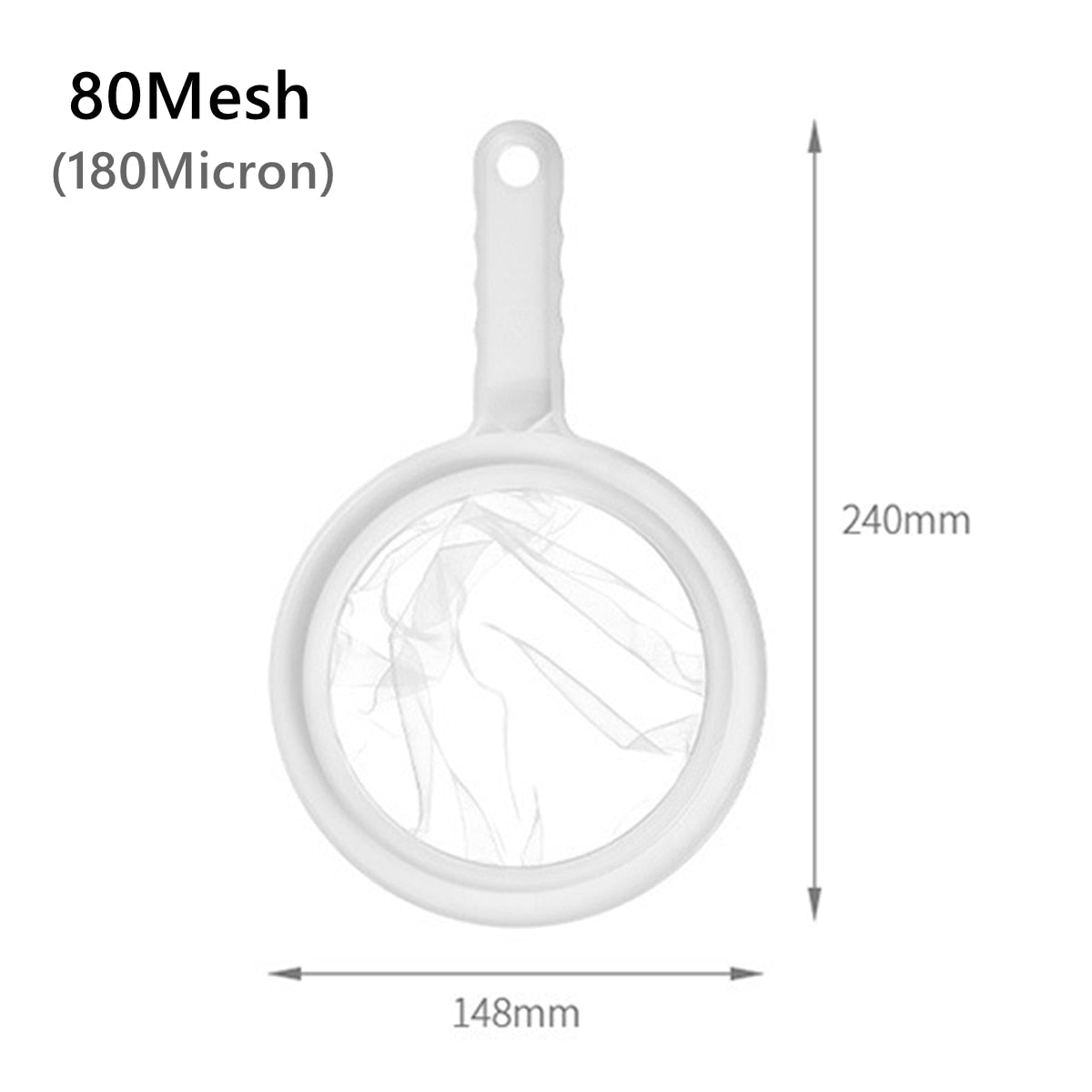 100/200/400 Mesh Kitchen Ultra-fine Mesh Strainer Kitchen Nylon Mesh Filter Spoon for Suitable for Soy Milk Coffee Milk Yogurt