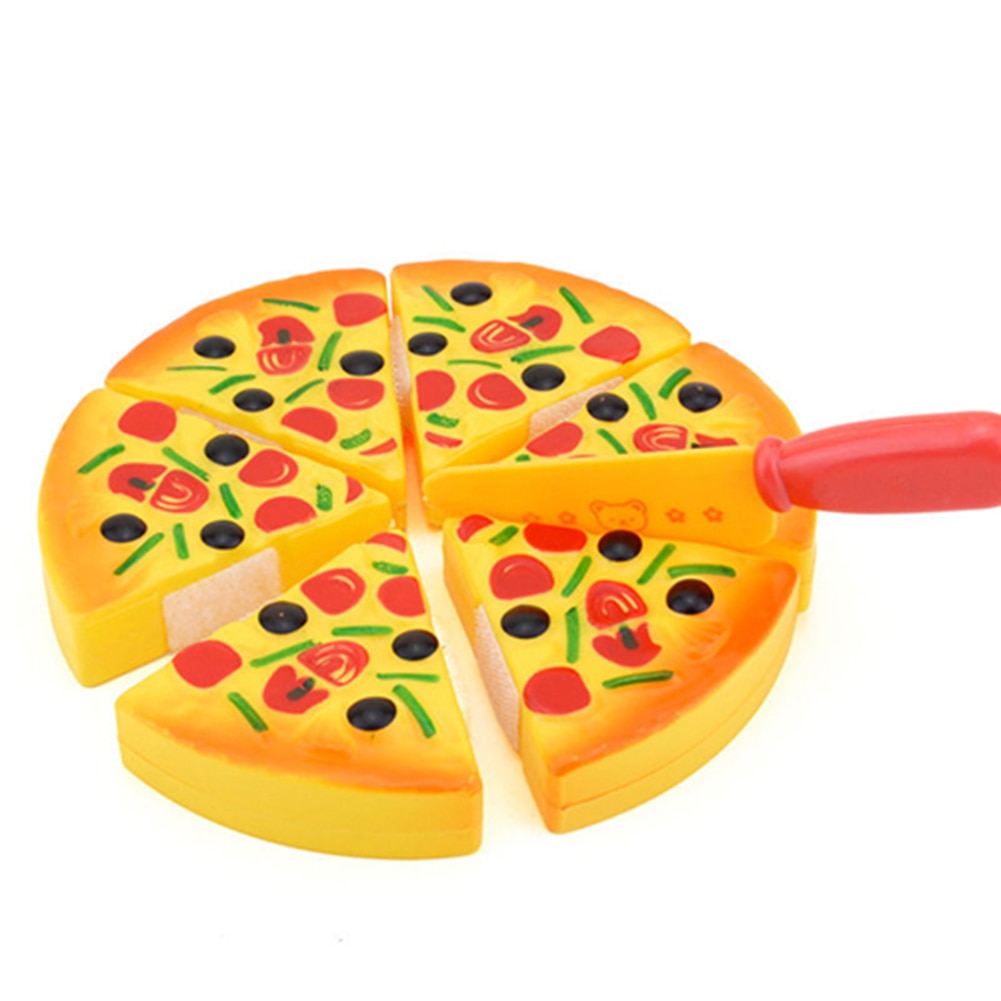 6 Pcs Small Pizza Toy Child Kitchen Simulation Pizza Party Fast Food Play Food Toy For Kids Childrens Pretend Games Dinner toy