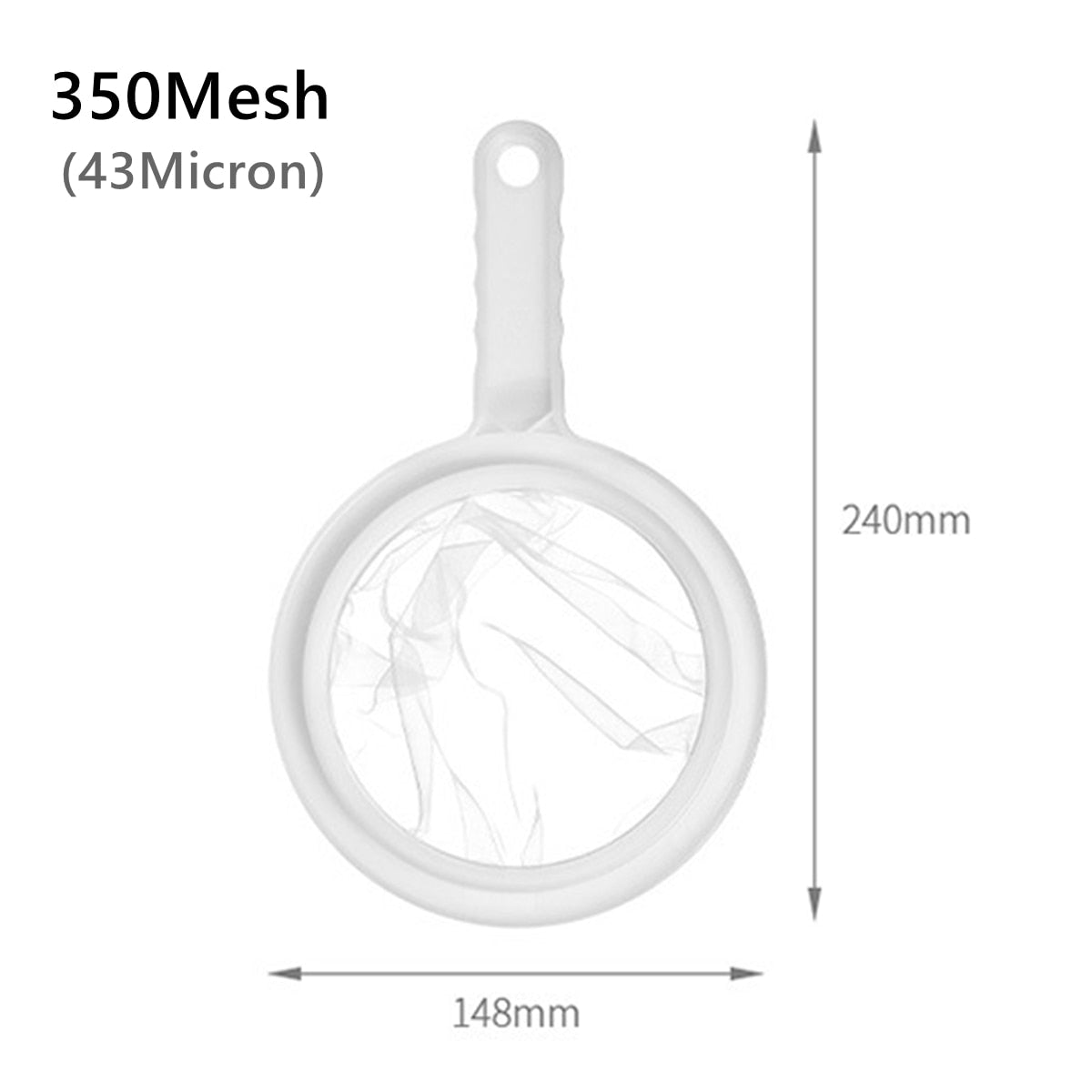 100/200/400 Mesh Kitchen Ultra-fine Mesh Strainer Kitchen Nylon Mesh Filter Spoon for Suitable for Soy Milk Coffee Milk Yogurt