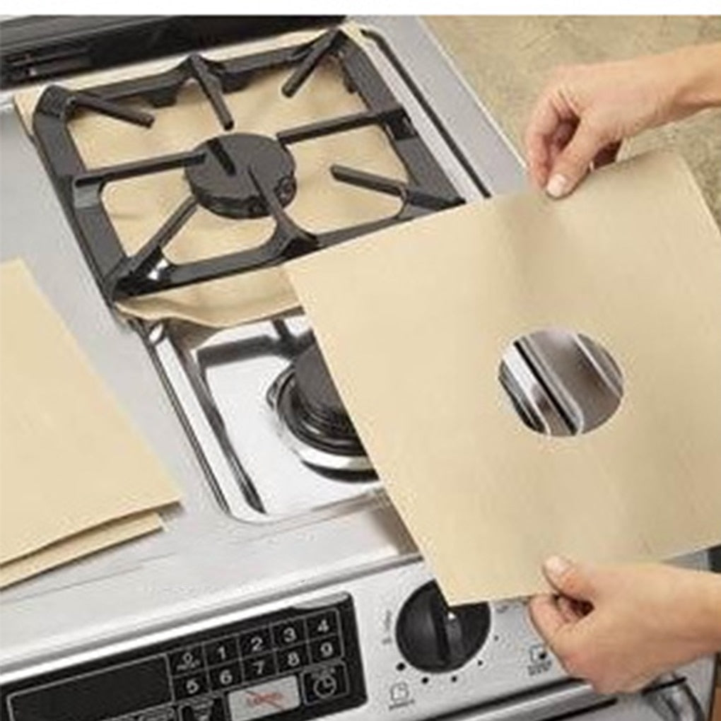 Gas Stove Protector Cooker Cover Liner Clean Mat Pad Non-stick Reusable Kitchen Gas Stove Stovetop Protector Kitchen Accessories