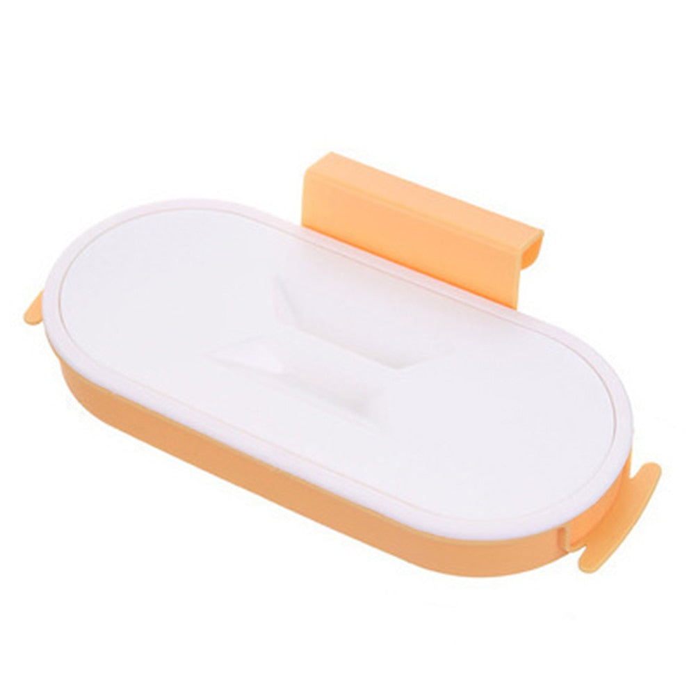 Portable Plastic Garbage Hanging Bag Kitchen Trash Storage Rack Bag Hook Scouring Pad Dry Shelf Holder Kitchen Organzier