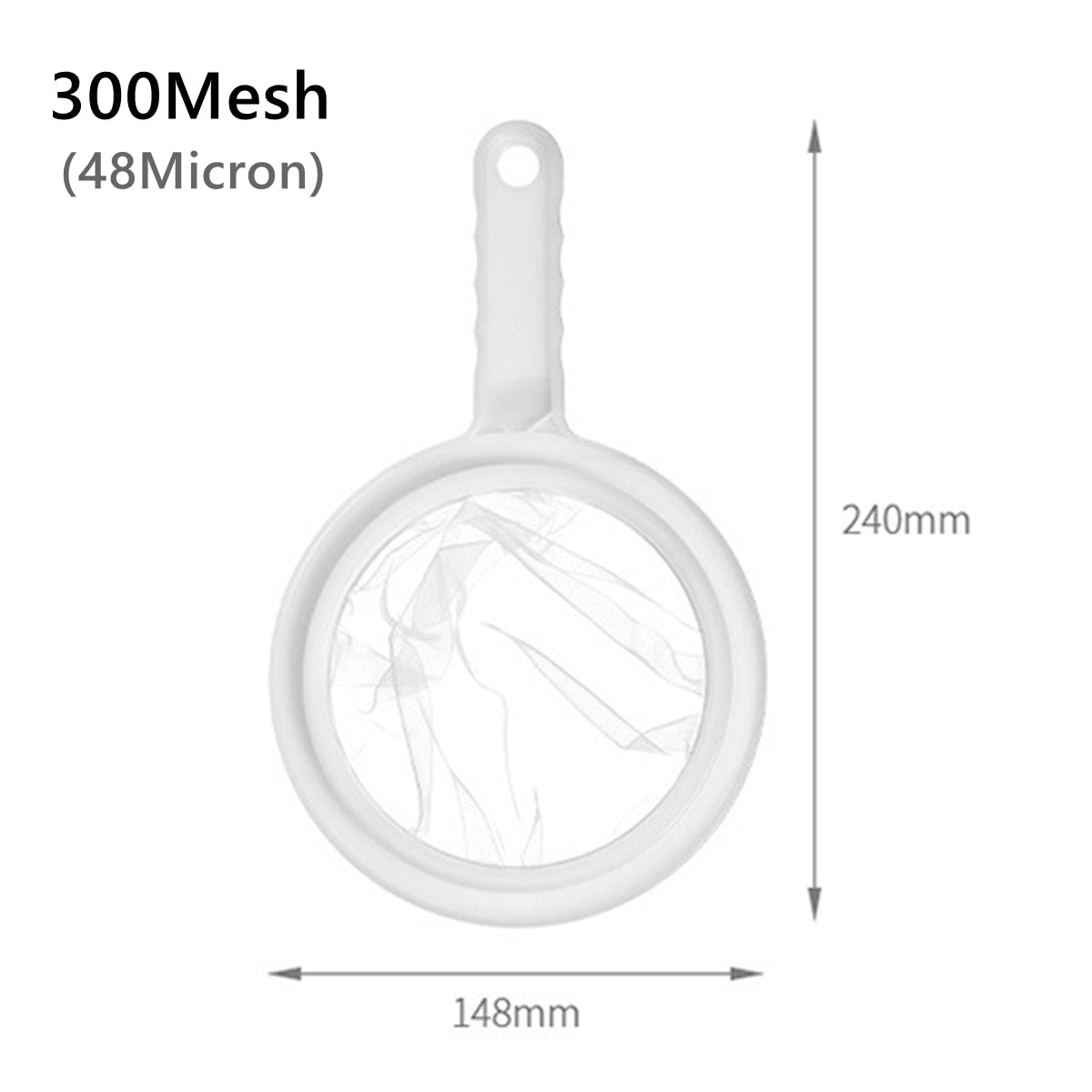 100/200/400 Mesh Kitchen Ultra-fine Mesh Strainer Kitchen Nylon Mesh Filter Spoon for Suitable for Soy Milk Coffee Milk Yogurt