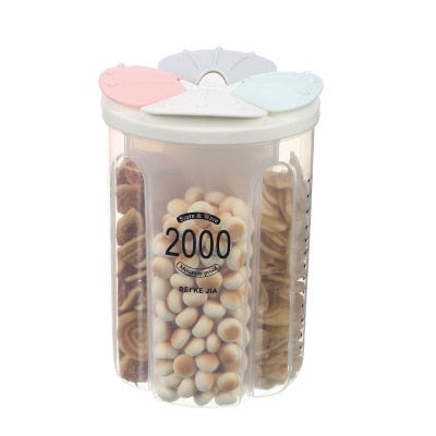 Sealed Storage Box Crisper Grains Food Storage Tank Household Kitchen Food Containers for Dry Cereals Measure Cups Kitchen Tool