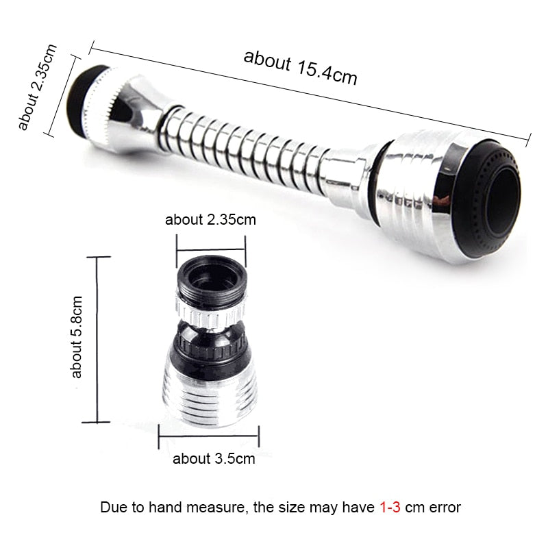 360 Degree Adjustment Kitchen Faucet Extension Tube Bathroom Extension Water Tap Water Filter Foam Kitchen Faucet Accessories