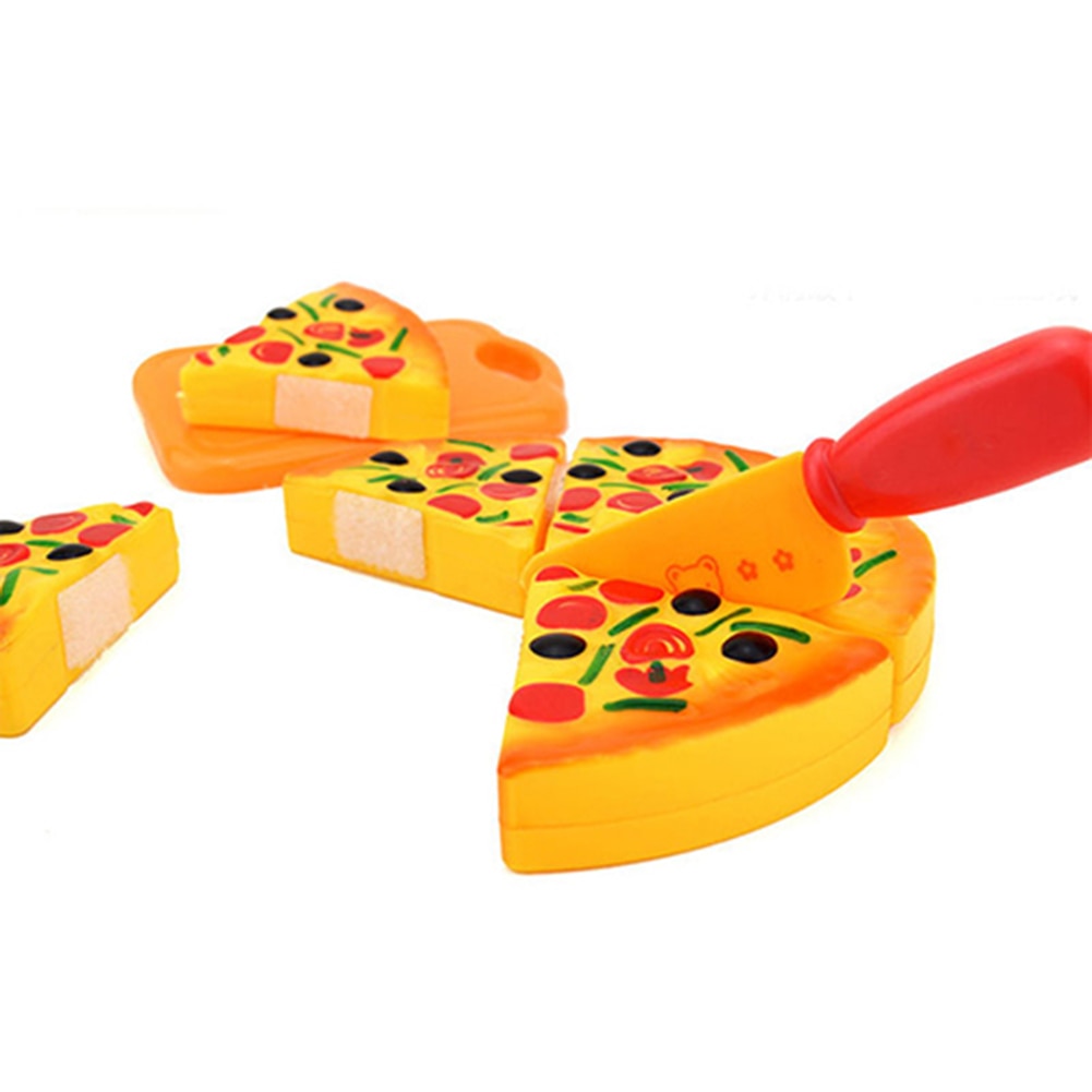 6 Pcs Small Pizza Toy Child Kitchen Simulation Pizza Party Fast Food Play Food Toy For Kids Childrens Pretend Games Dinner toy