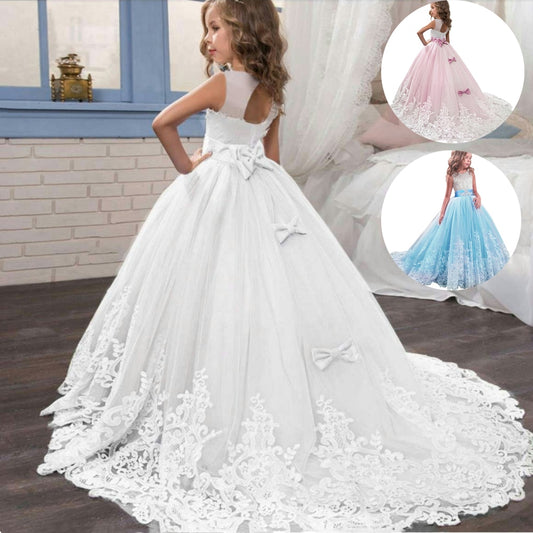 Summer Girls Dress Long Bridesmaid Kids Dresses