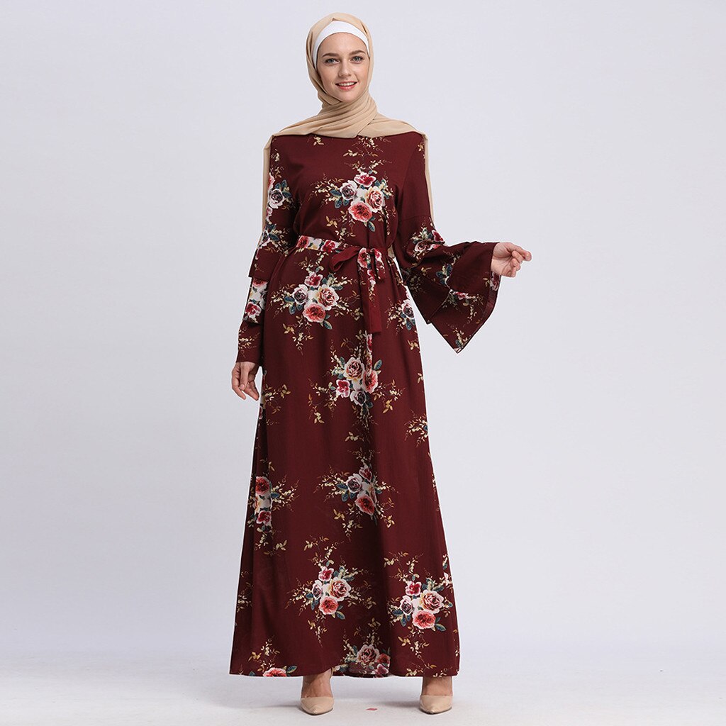 Latest Abayas For Women Muslim Fashion Dubai Size Kimono Modest Clothing Women's Cardigan Beautiful Print Flower Ladies Abaya