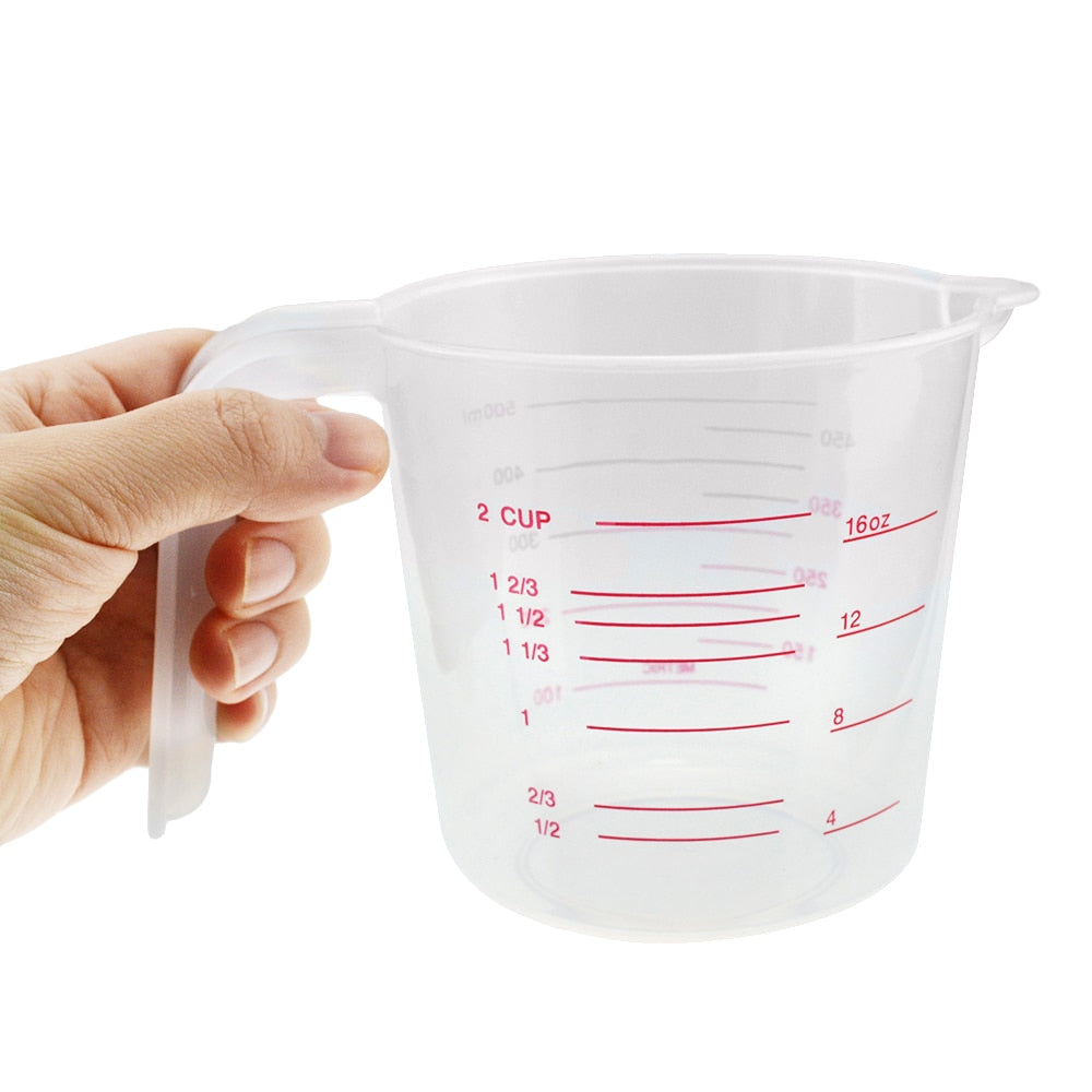 250/500/1000ML Plastic Measuring Cup Jug Pour Spout Surface Kitchen Tool Supplies Quality cup with graduated quality Kitchen