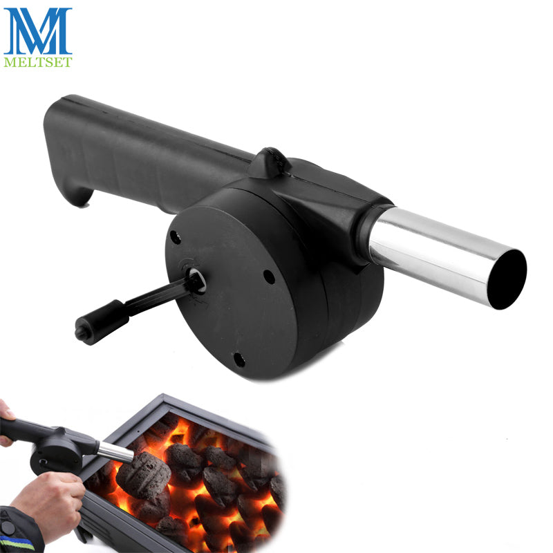 Outdoor Barbecue Fan Hand-cranked Air Blower Portable BBQ Grill Fire Bellows Tools Picnic Camping Accessories