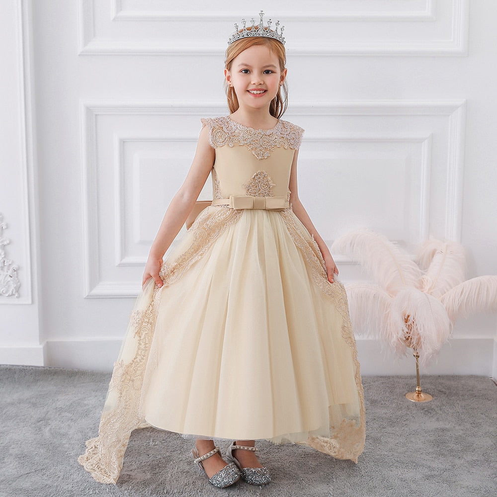 Girls Dress Long Bridesmaid Kids Dresses