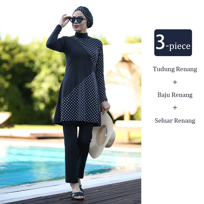 4pcs Set Muslim Swimwear / Islamic Burkini