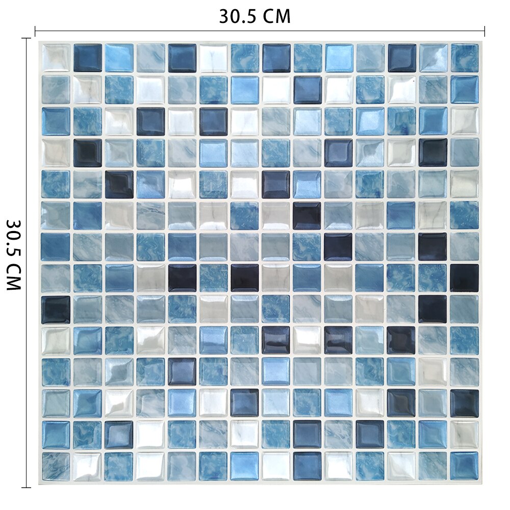 Mosaic Self Adhesive Backsplash Kitchen Bathroom Vinyl Wallpaper 3D Peel and Stick Wall Tiles