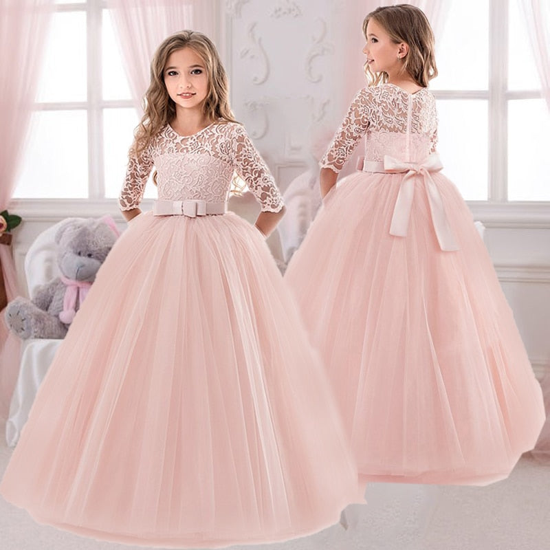 Girls Dress Long Bridesmaid Kids Dresses