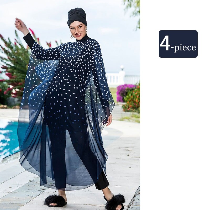 4pcs Set Muslim Swimwear / Islamic Burkini