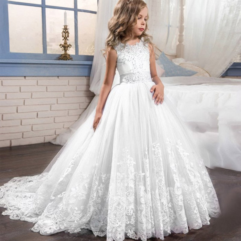 Girls Dress Long Bridesmaid Kids Dresses