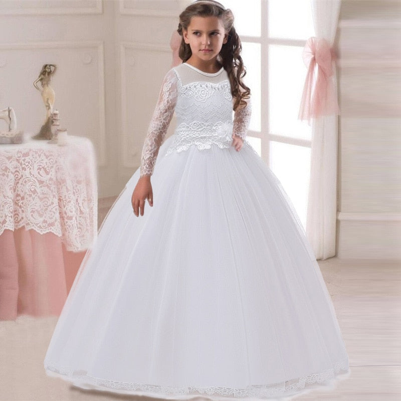 Summer Girls Dress Long Bridesmaid Kids Dresses