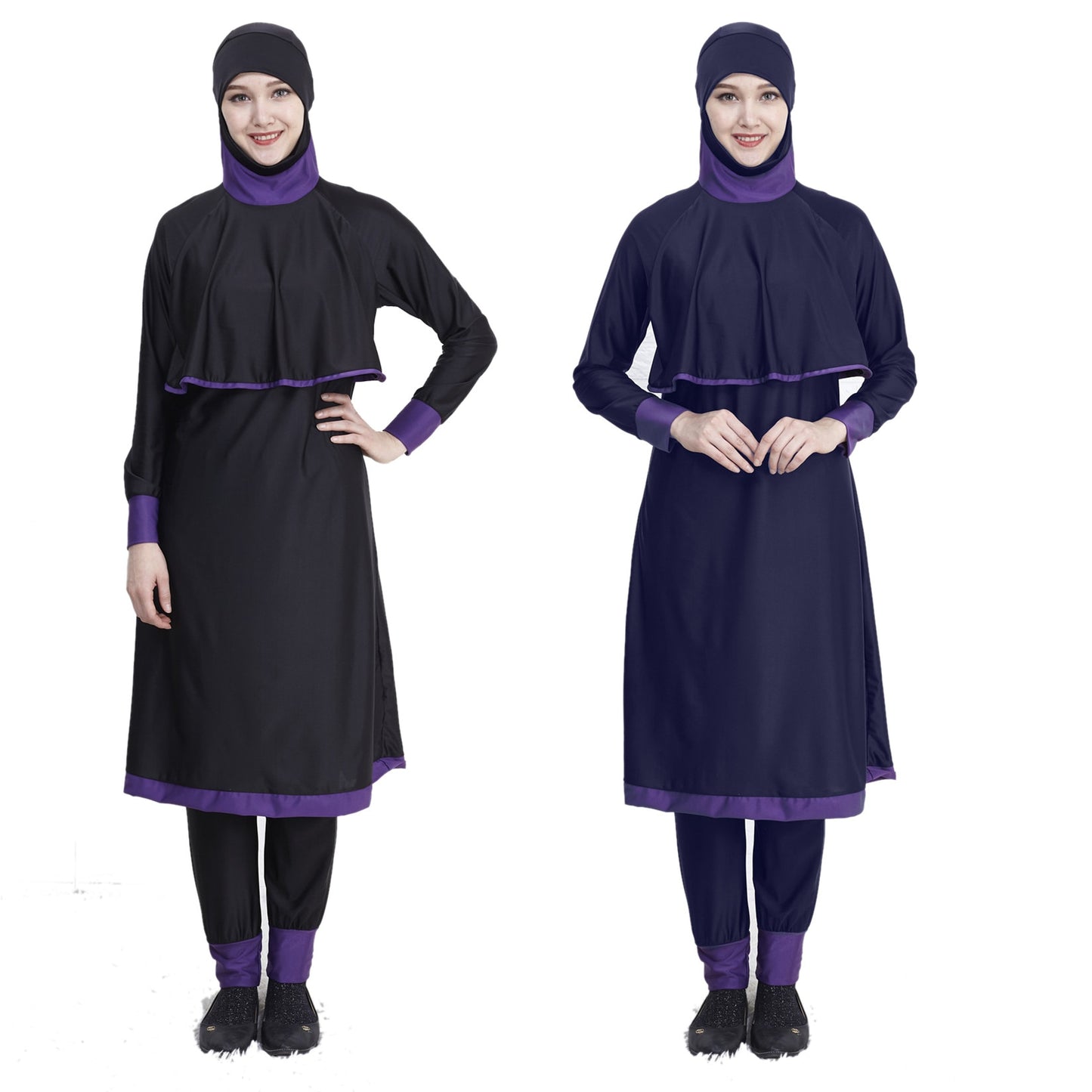 Hooded Swim Wear 2 Piece Suit / Hijab Swimsuit