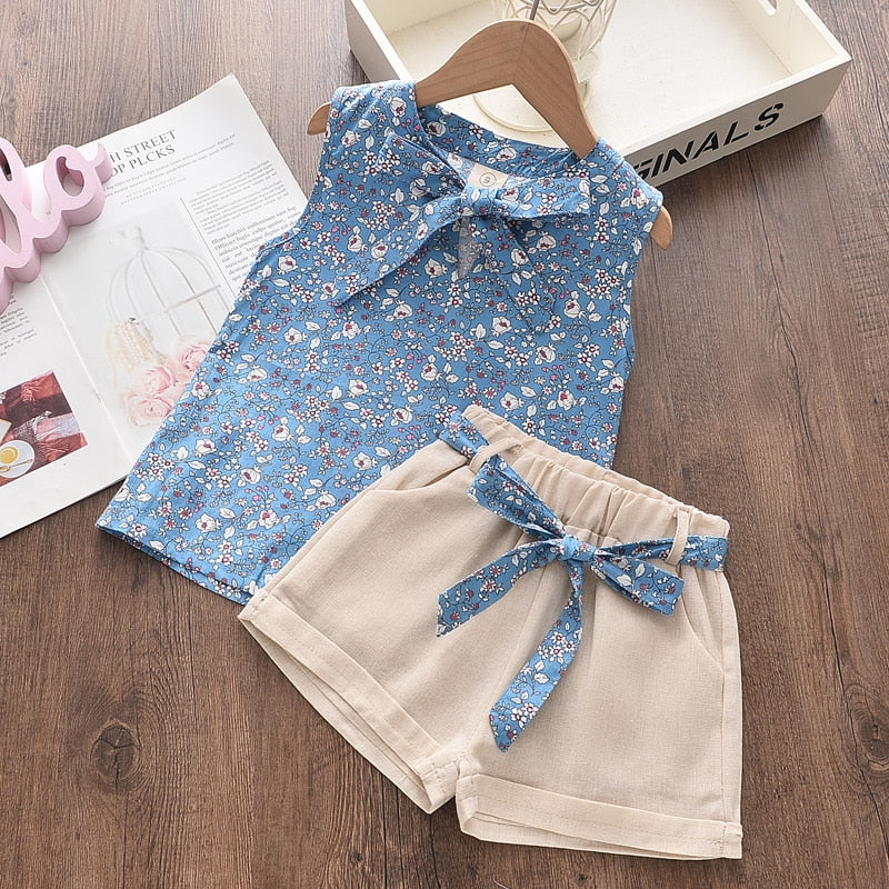 Girls Clothing Sets Floral Chiffon