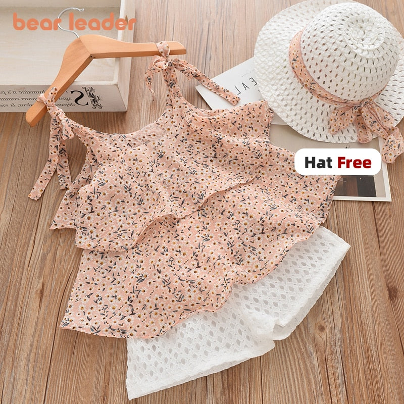 Girls Clothing Sets Floral Chiffon