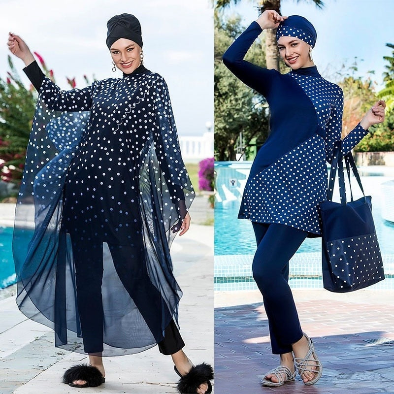 4pcs Set Muslim Swimwear / Islamic Burkini