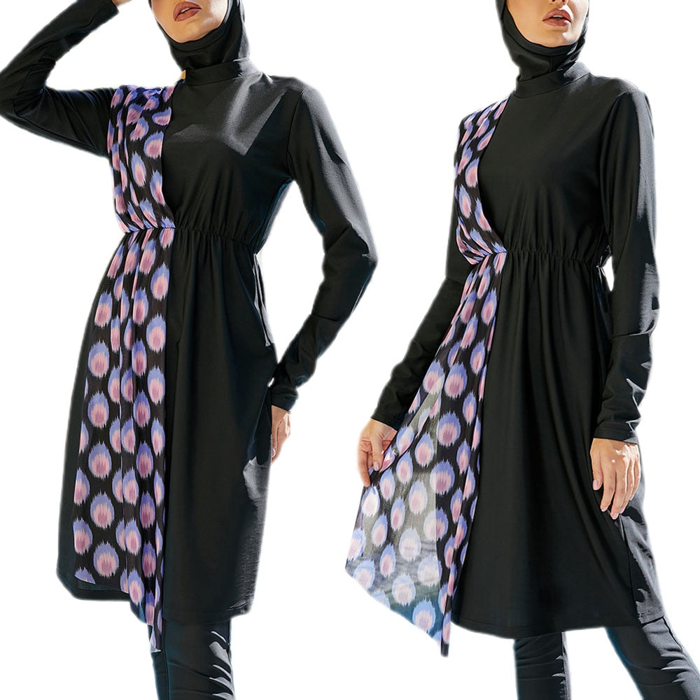 Muslim Women Long Swimwear Burkinis 3 Pieces