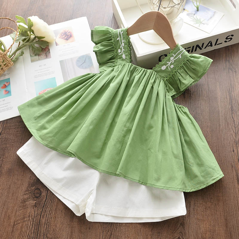 Girls Clothing Sets Floral Chiffon