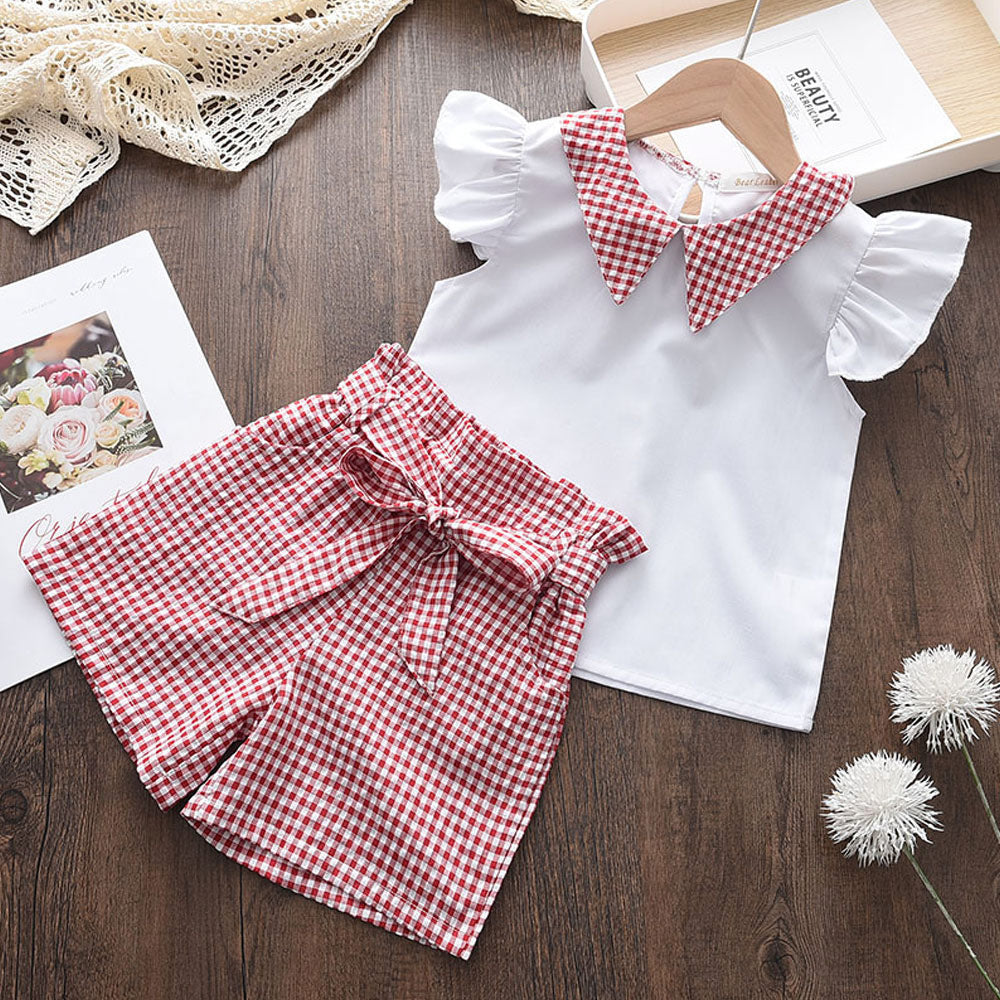 Girls Clothing Sets Floral Chiffon