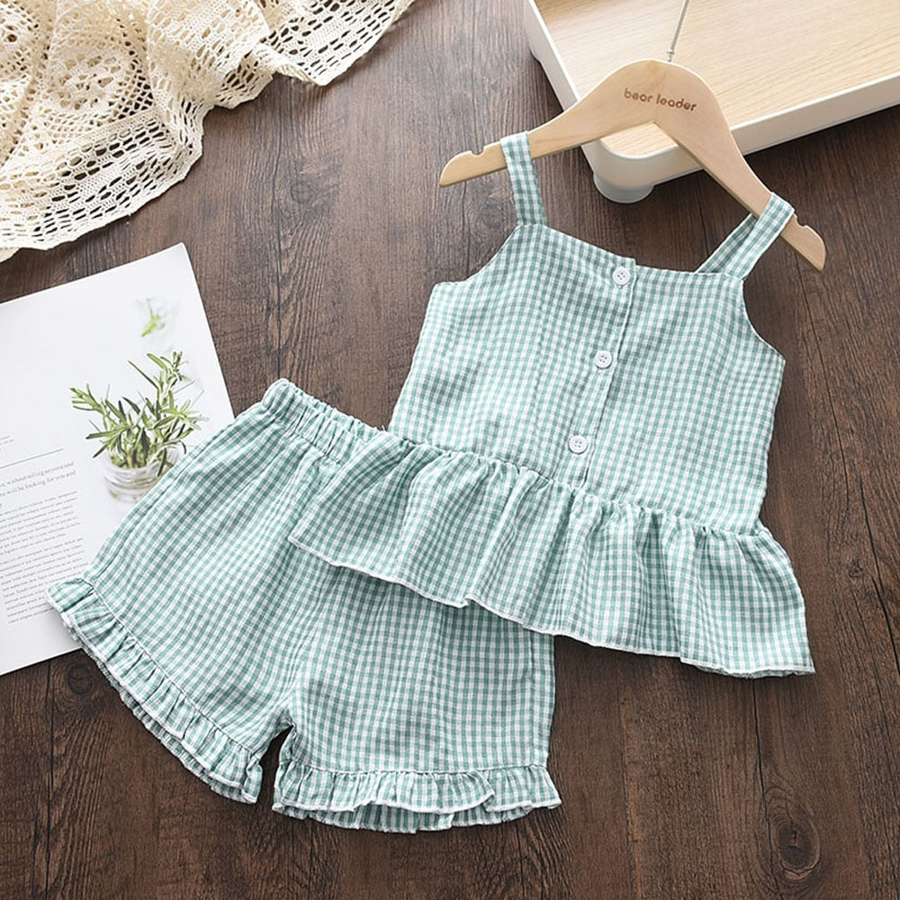 Girls Clothing Sets Floral Chiffon