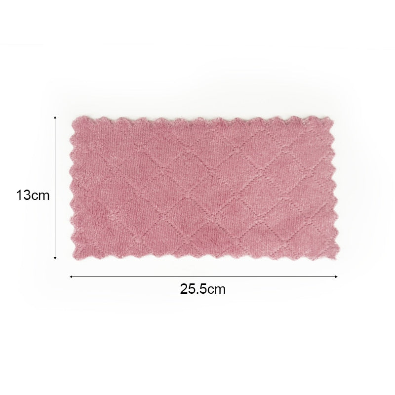 10PCS Super Absorbent Microfiber Kitchen Dish Cloth High-efficiency Tableware Household Cleaning Towel Kitchen Tools Gadgets