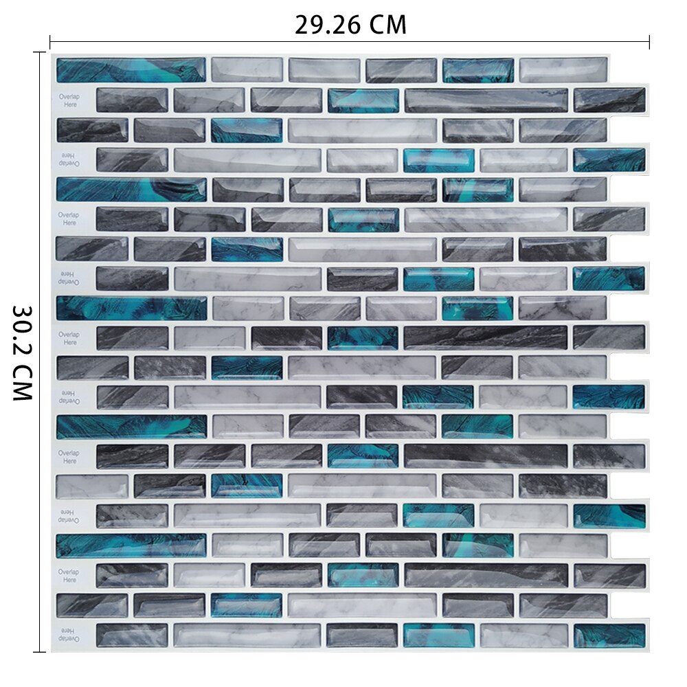 Mosaic Self Adhesive Backsplash Kitchen Bathroom Vinyl Wallpaper 3D Peel and Stick Wall Tiles