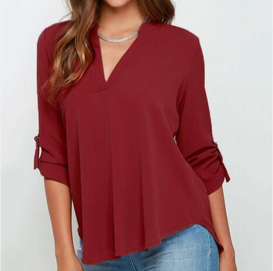 Chiffon Blouses - Long Sleeve