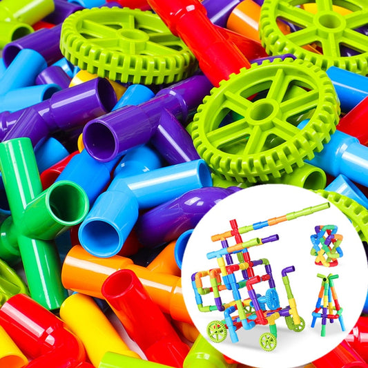 306pcs Colorful Water Pipe Building Blocks For Children DIY