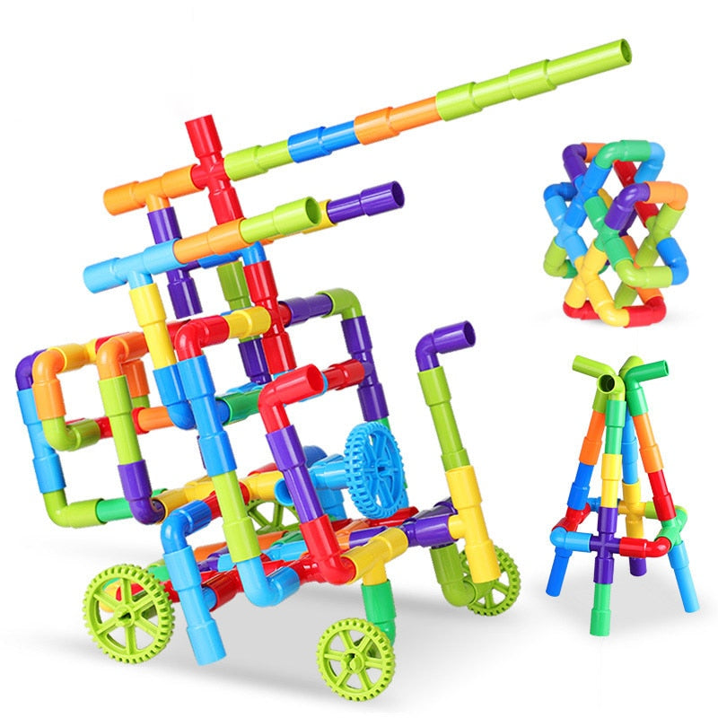 306pcs Colorful Water Pipe Building Blocks For Children DIY