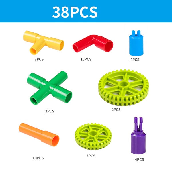 306pcs Colorful Water Pipe Building Blocks For Children DIY