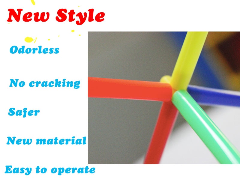 100/200/300 PCS 4D DIY Plastic Straw Building Blocks