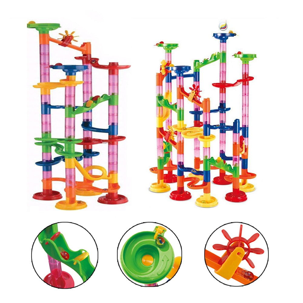 105 Pcs DIY Construction Marble Tracks / Kids Educational Game