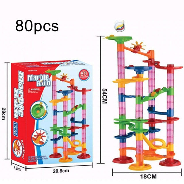 105 Pcs DIY Construction Marble Tracks / Kids Educational Game