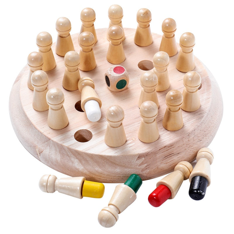 Kids Wooden Memory Match Chess Game