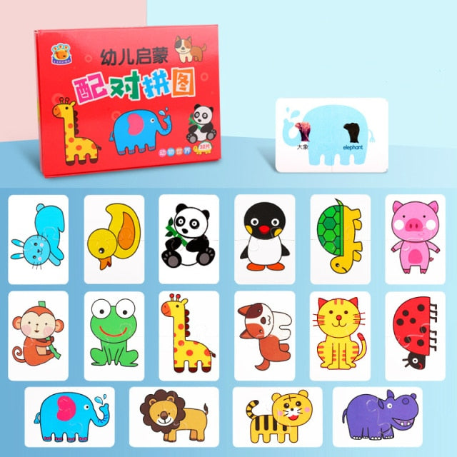 Kids Fun Matching Puzzle / Cognitive Card Toy