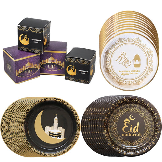 New EID and Ramadan Mubarak Disposable Tableware